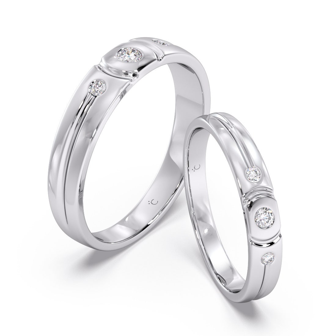 Tesfaye Platinum Diamond Band For Him