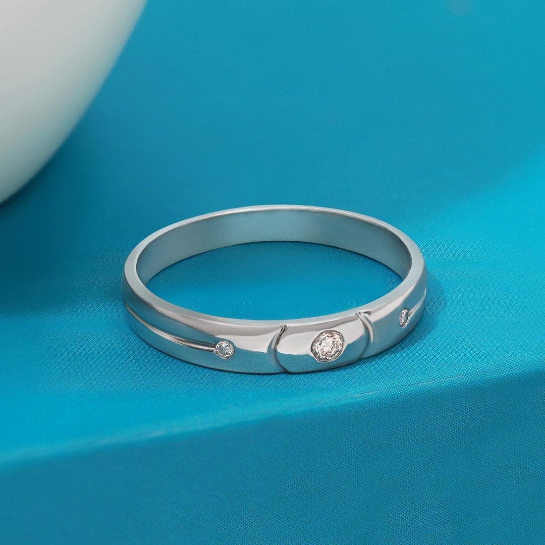 Tesfaye Platinum Diamond Band For Him