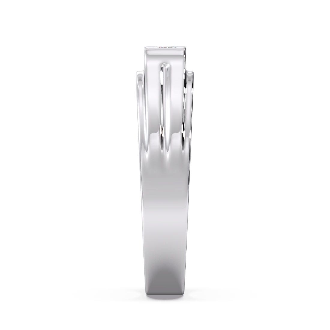 Albert Solitaire Platinum Band Ring