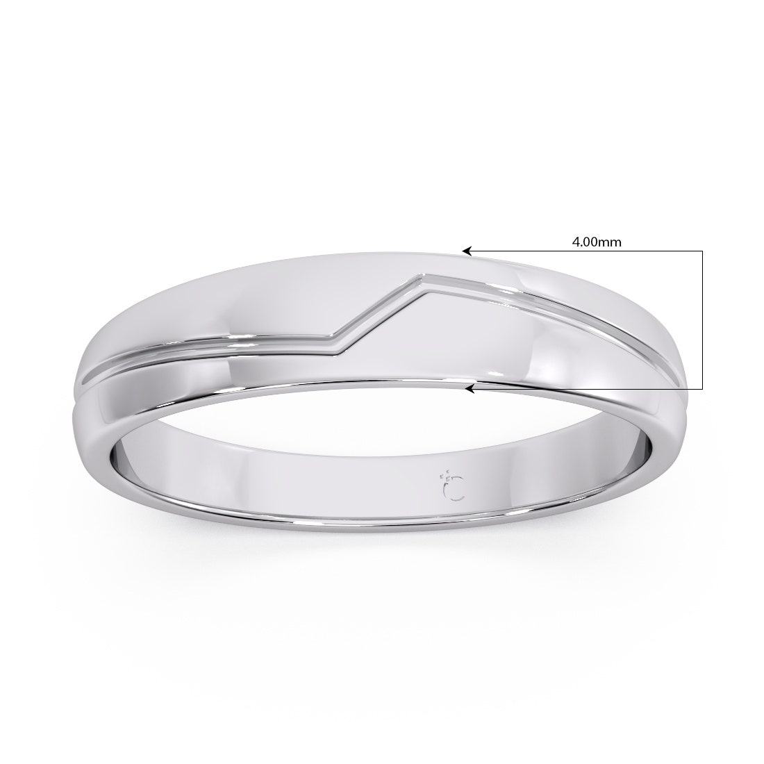 Overlapping Waves Platinum Ring