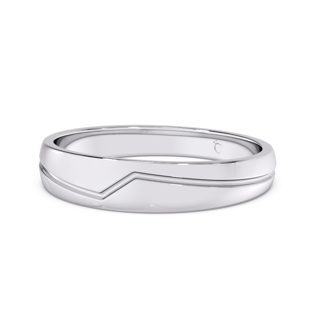 Overlapping Waves Platinum Ring