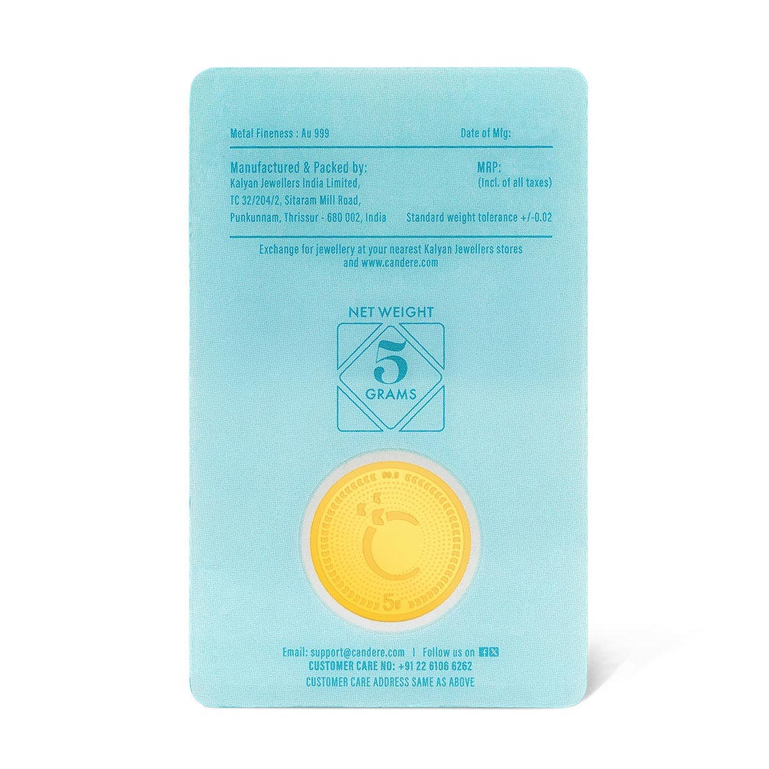5 gram 24k Ayodhya Gold Coin