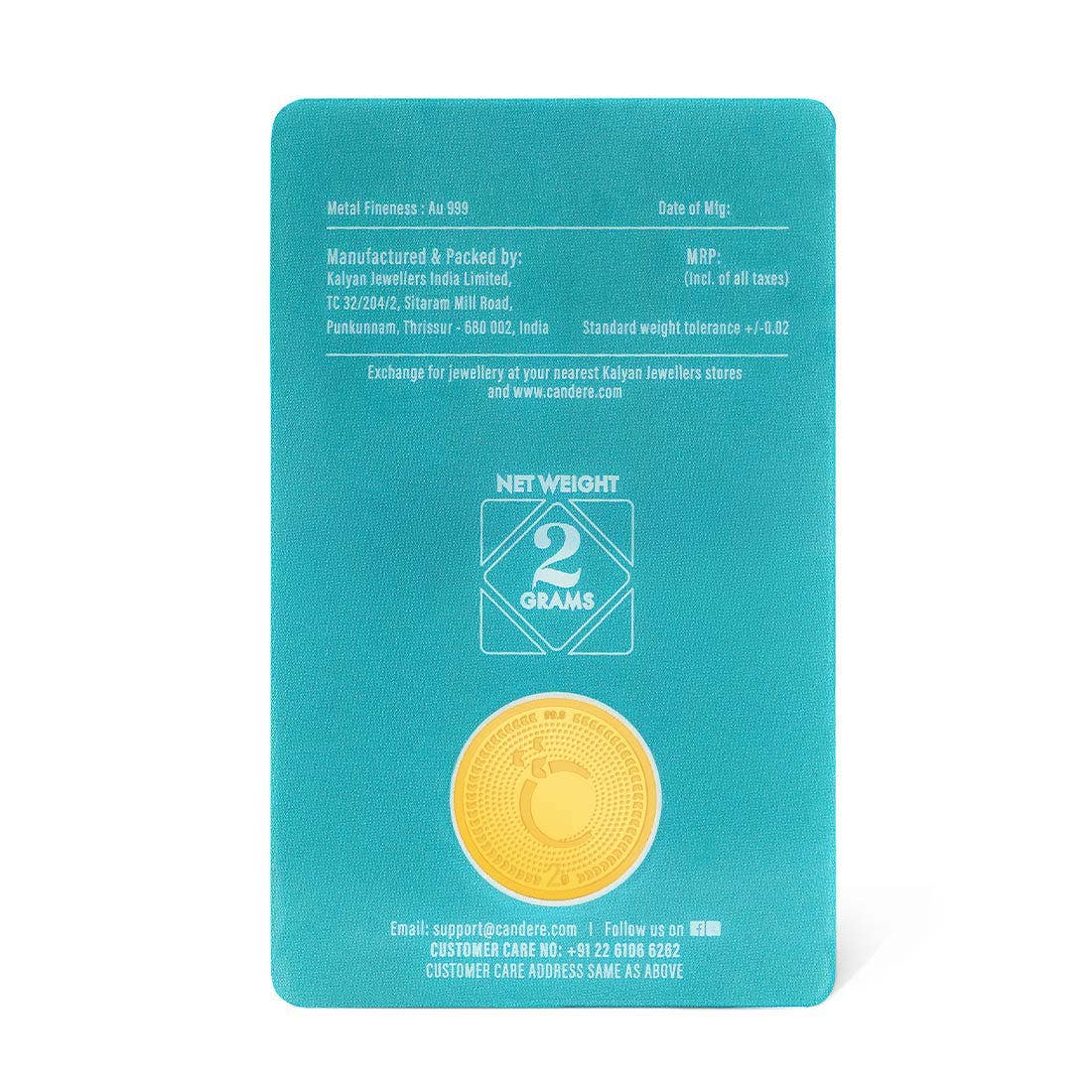 2 gram 24k Swastik Gold Coin