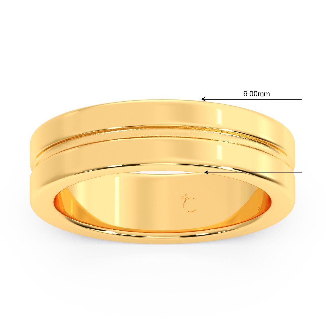 Tom Gold Wedding Band For Him