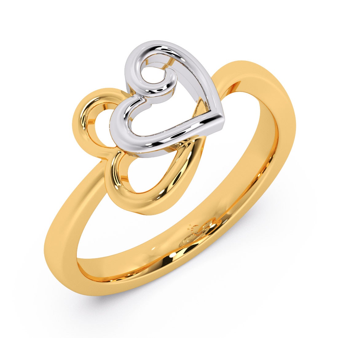 Ardour Hearts Gold Ring