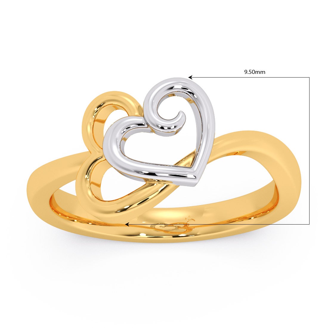 Ardour Hearts Gold Ring