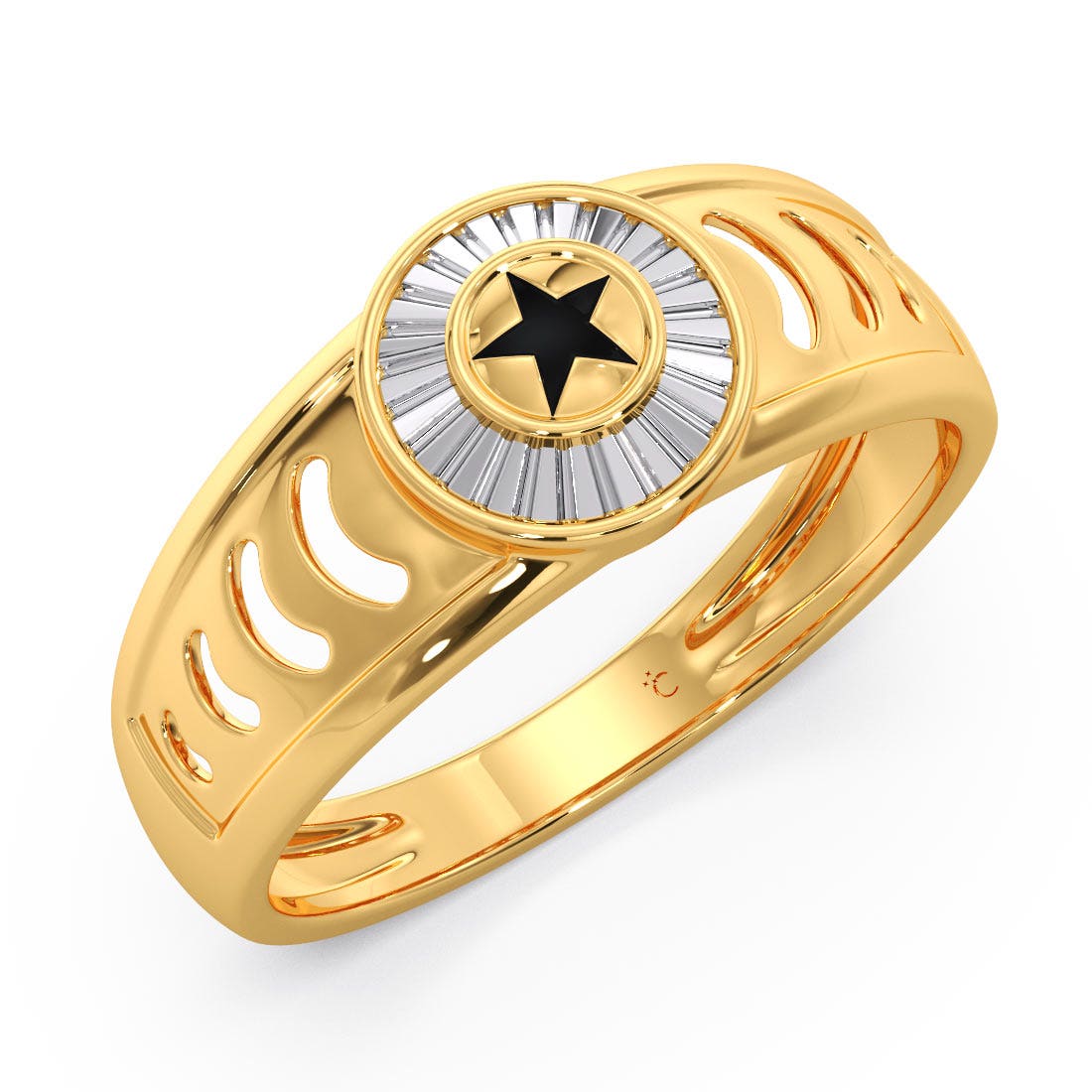 Gold & Diamond Ring For Men Online | Latest Men Rings Designs - KuberBox.com-totobed.com.vn
