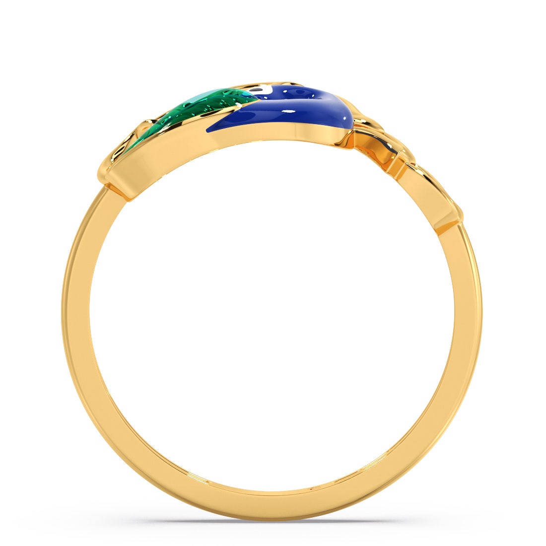 Splendid Royal Peacock Gold Ring