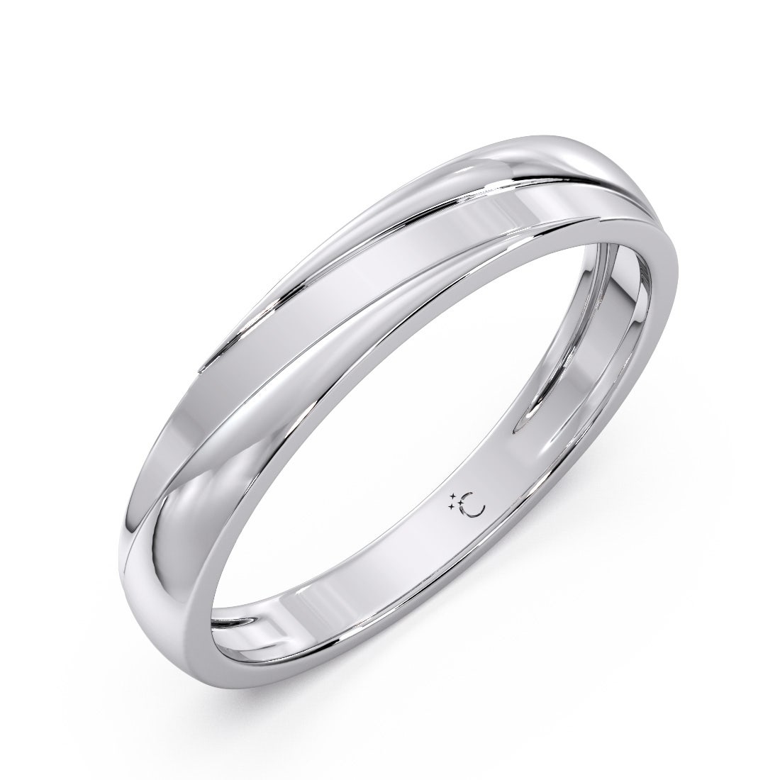 Pierre Platinum Wedding Band for Him 