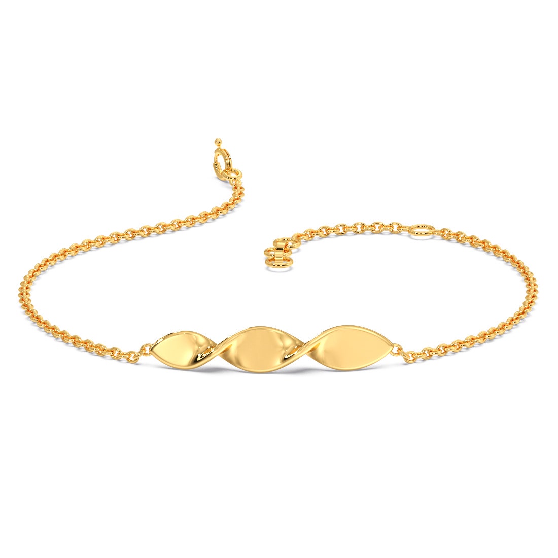 Riyanshika  Gold Twist Bracelet