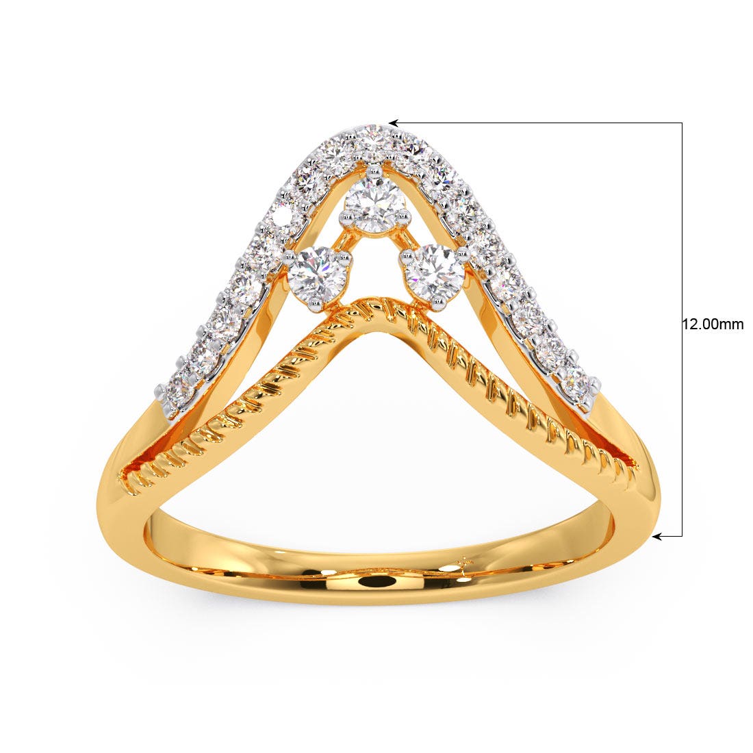 Three cheers Diamond V Ring