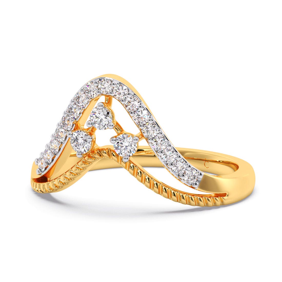 Three cheers Diamond V Ring