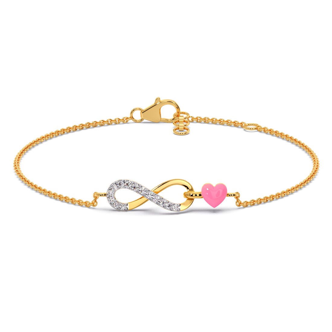 Heart of Infinity Diamond Chain Bracelet