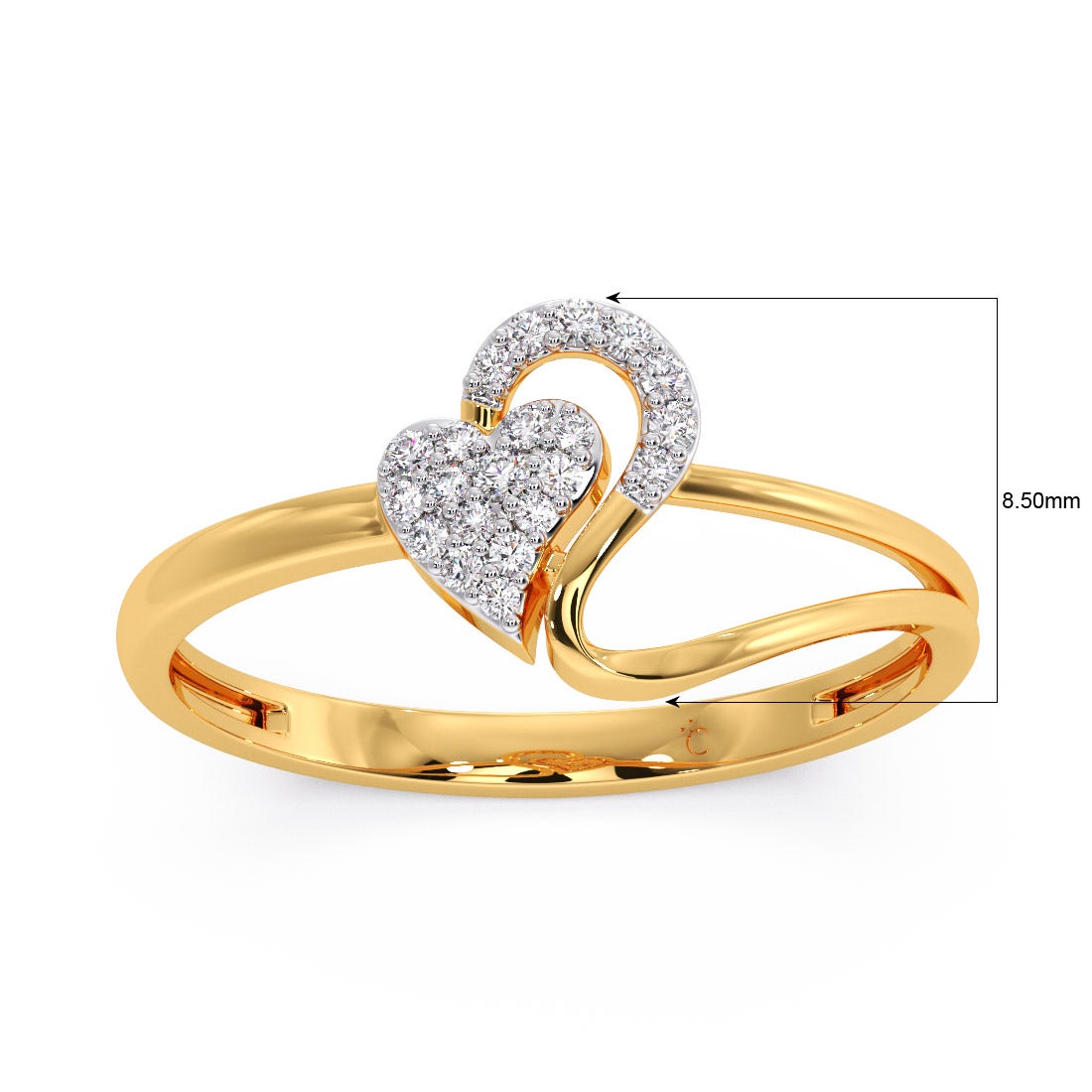 Swan Heart Diamond Ring