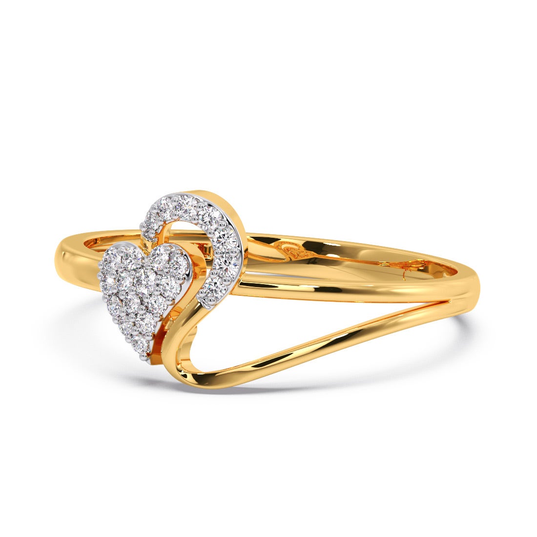 Swan Heart Diamond Ring