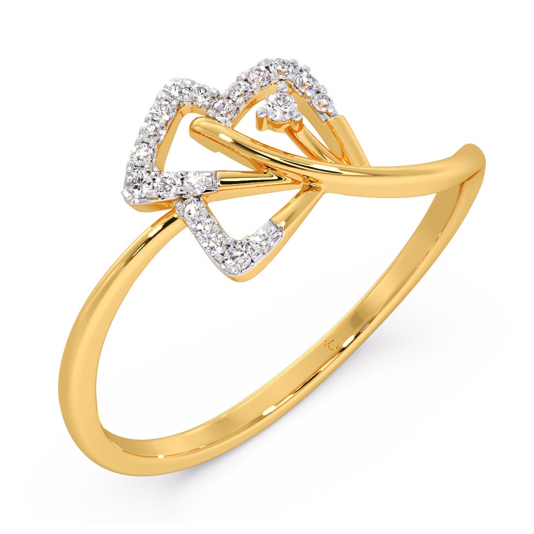 Exquisite Trigon Diamond Ring