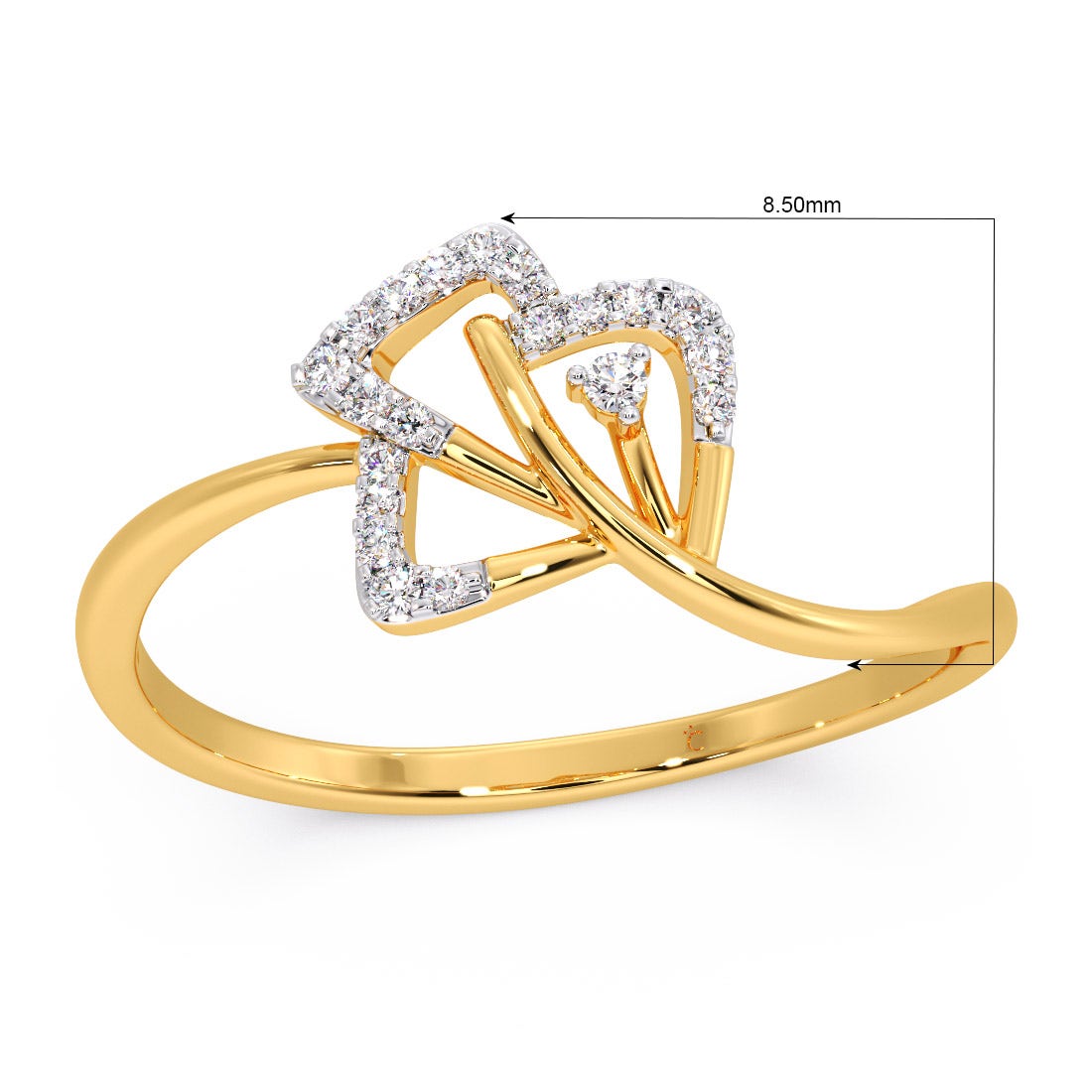 Exquisite Trigon Diamond Ring