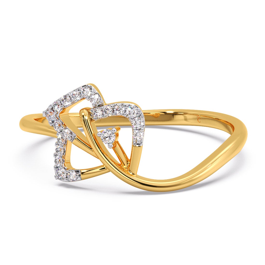 Exquisite Trigon Diamond Ring