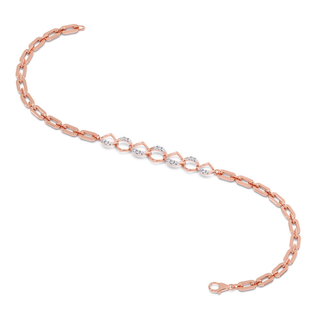 Linked Abstracts Diamond Bracelet