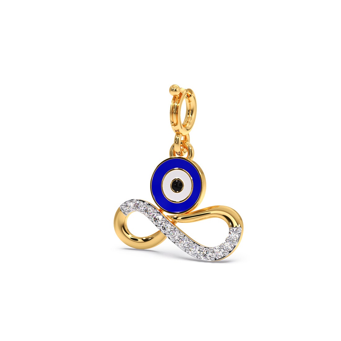 Infinity Evil Eye Diamond Charm