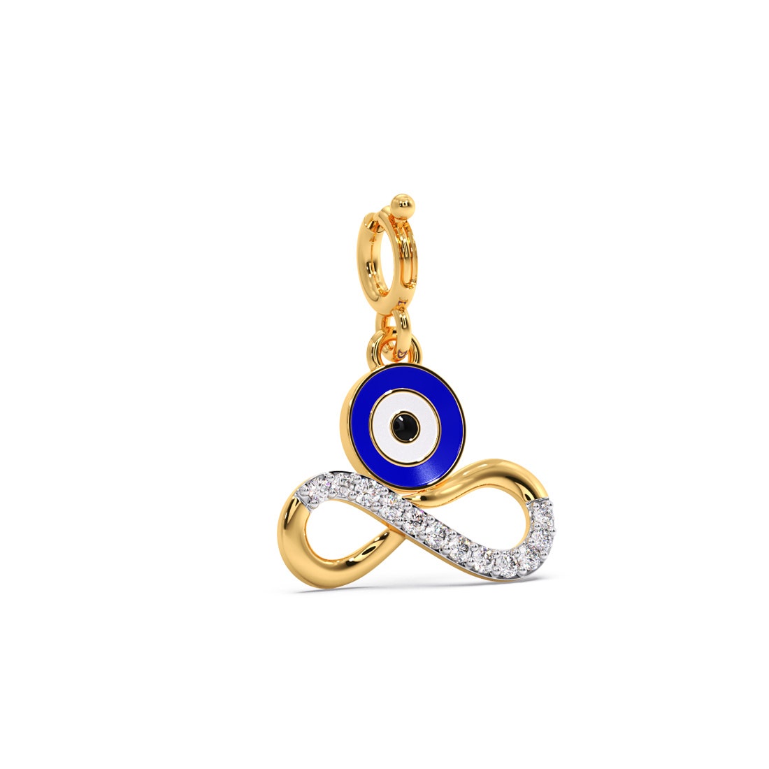 Infinity Evil Eye Diamond Charm