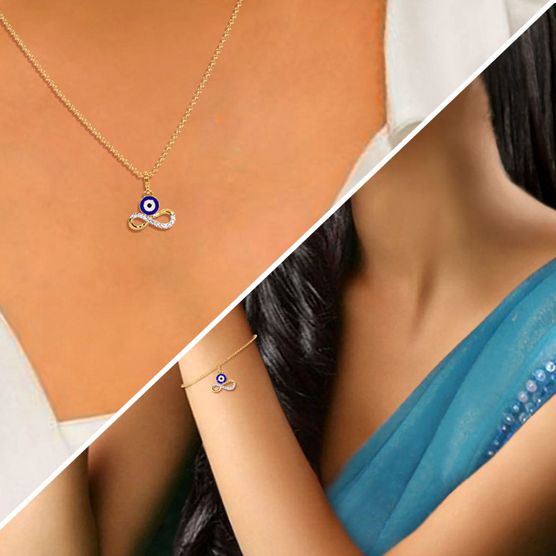 Infinity Evil Eye Diamond Charm