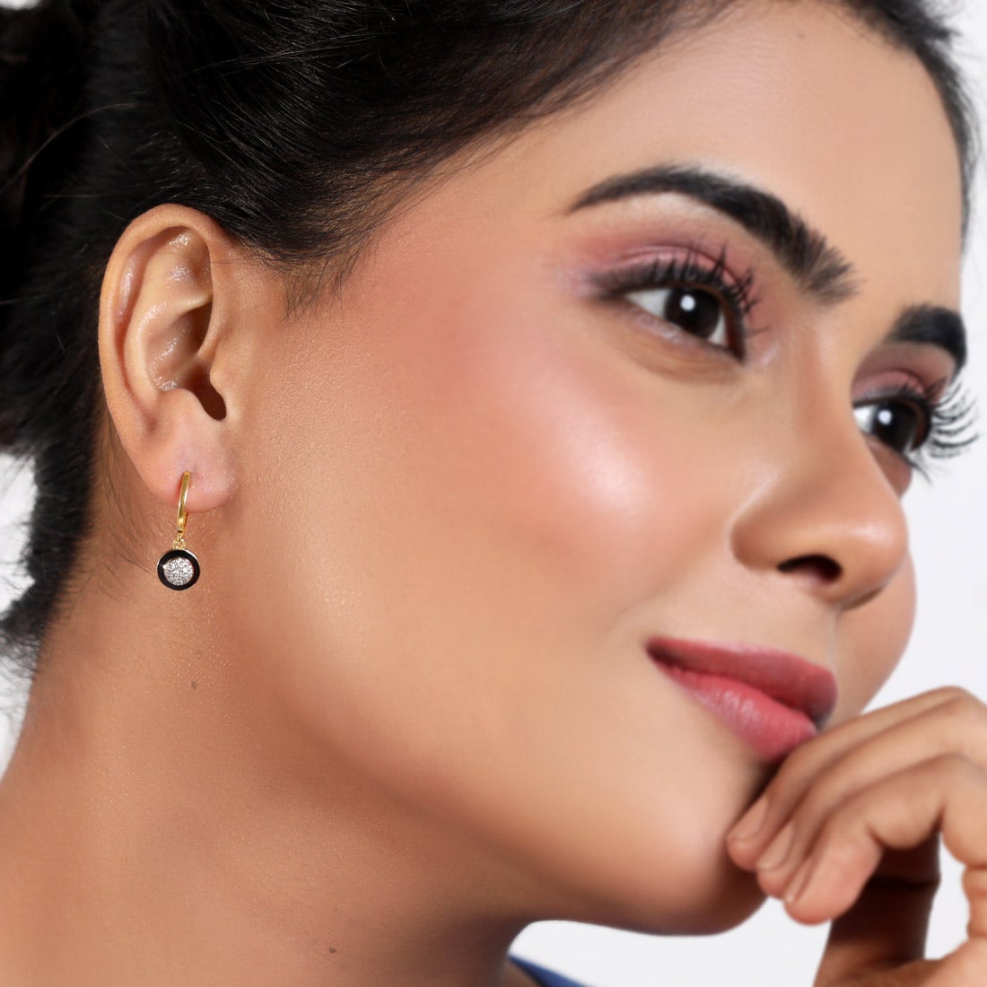 Circlet Cluster Diamond Dangle Earrings