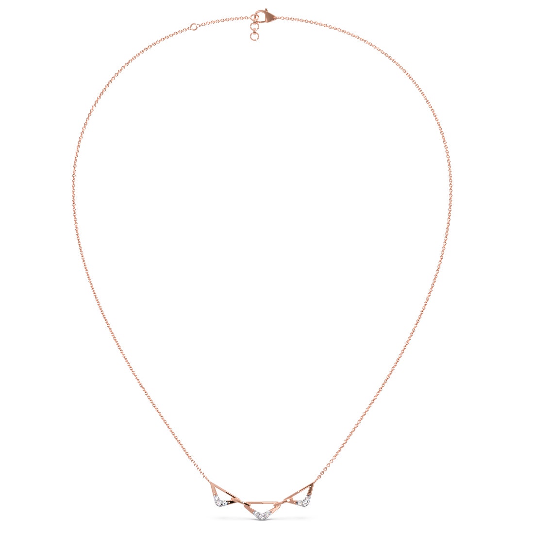 Linked Bonds Diamond Pendant Necklace