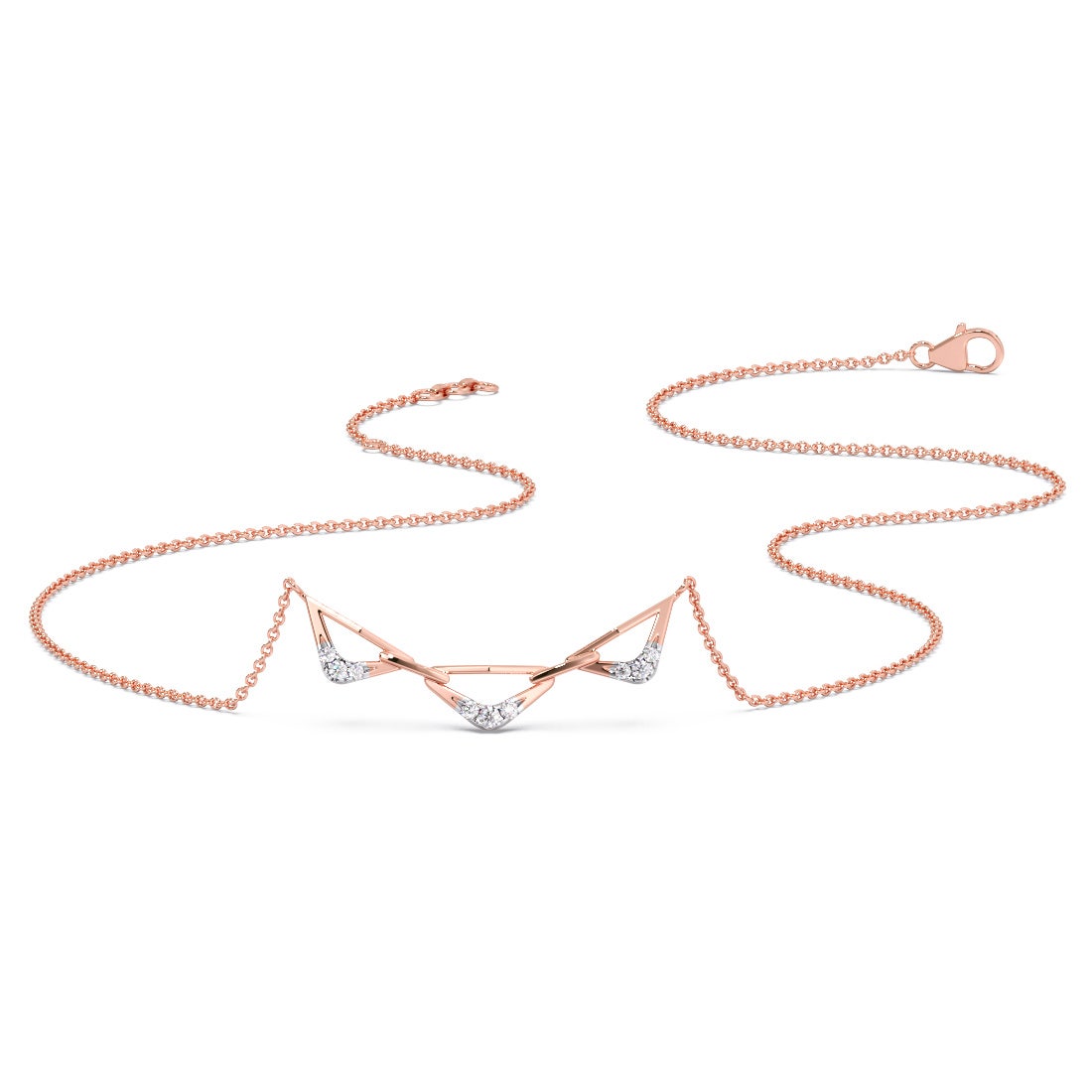 Linked Bonds Diamond Pendant Necklace