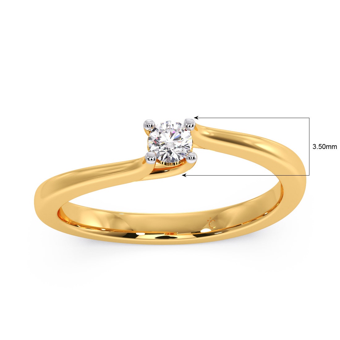 Noble Grace Solitaire Diamond Ring