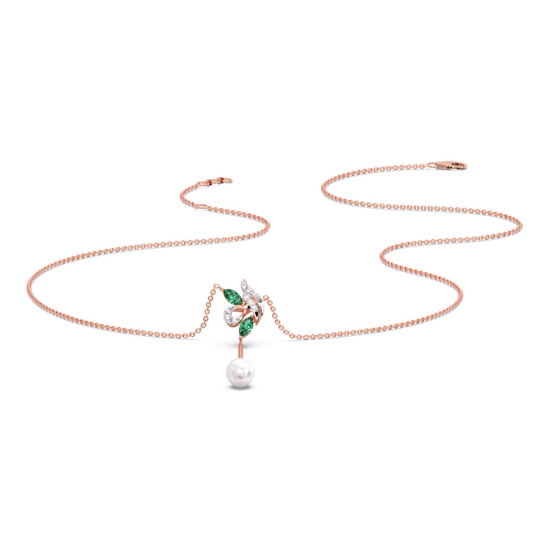 Pixie Dust Pearl Diamond And Gemstone Lariat Necklace