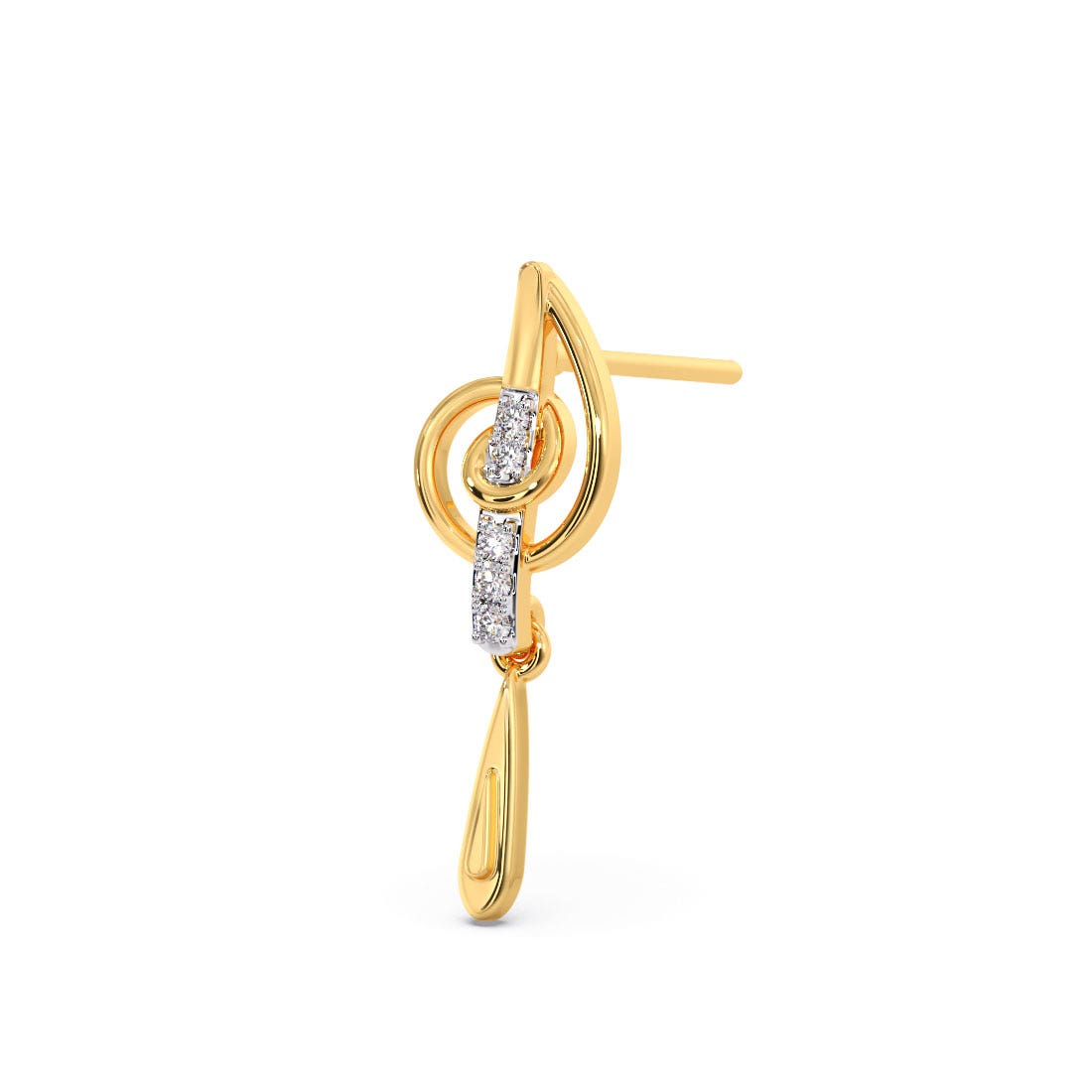 Musical Notation Diamond Dangle Earrings