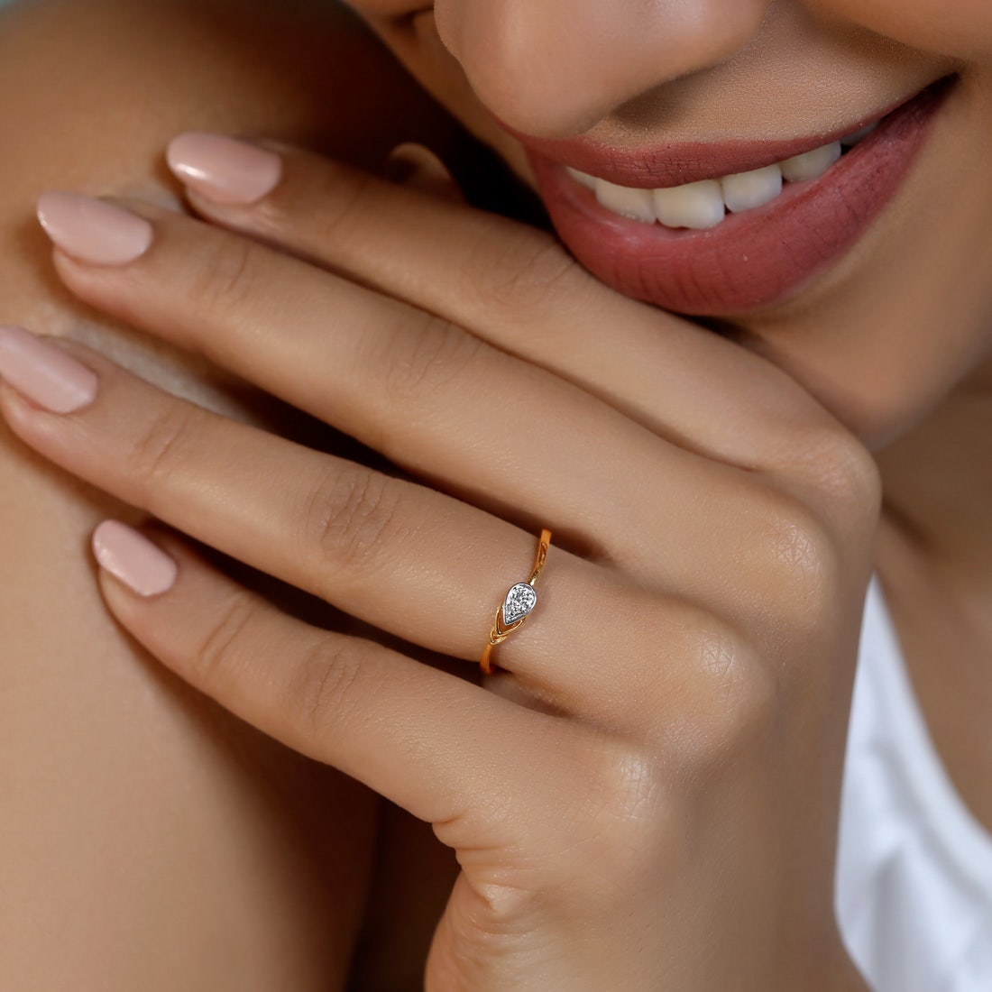 Shadow Drops Diamond Ring