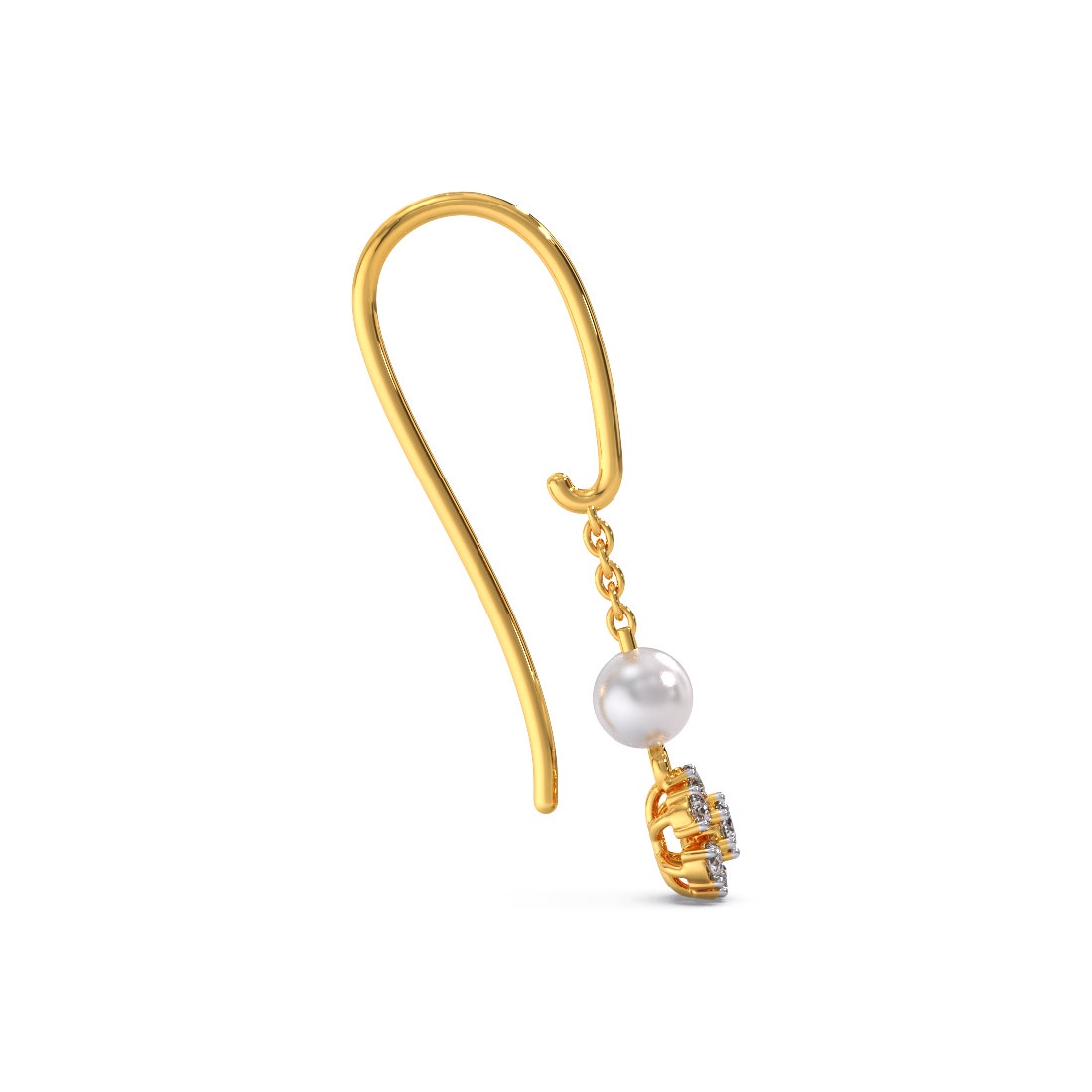 Eternal Magic Pearl Diamond Dangle Earrings