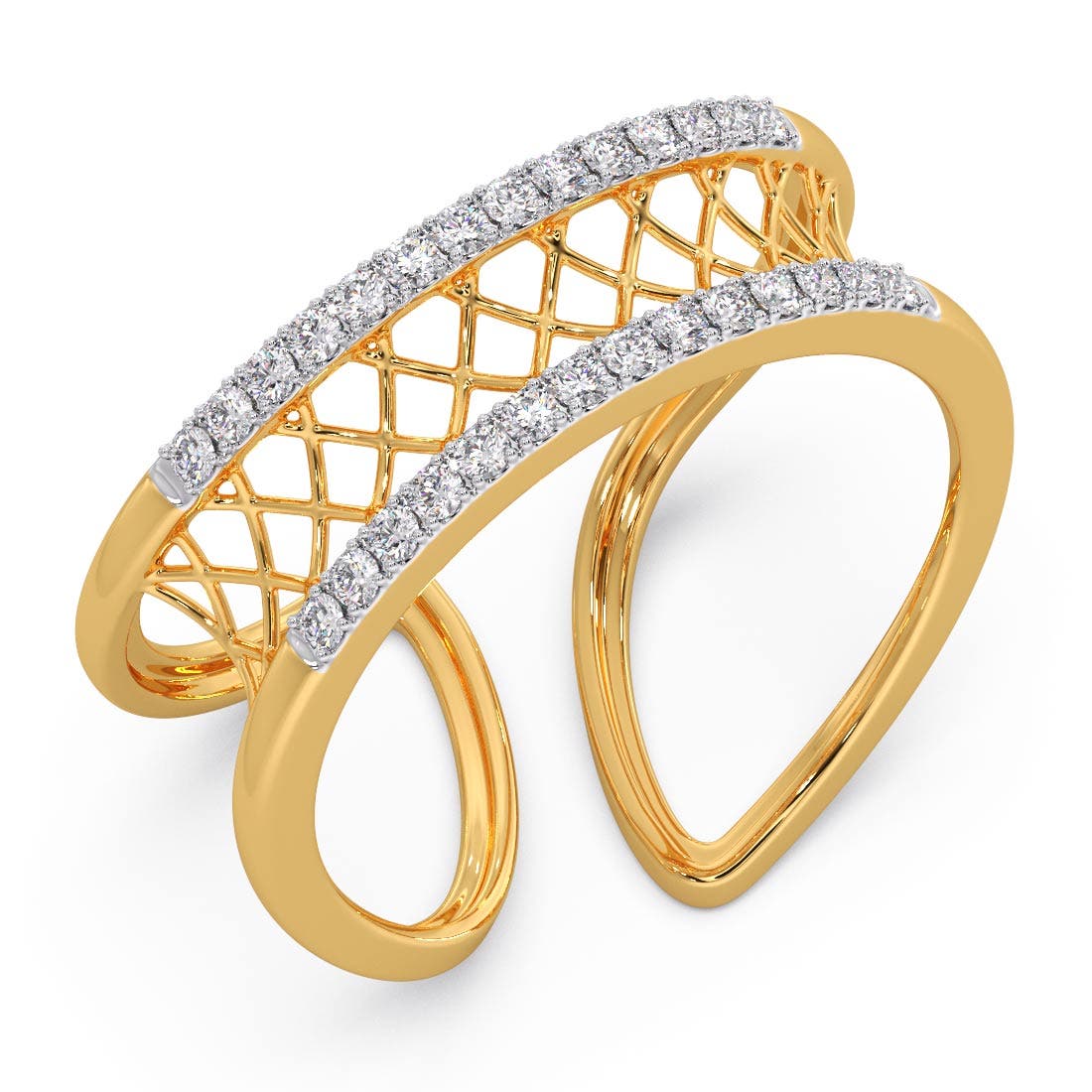 Mesh Craze Diamond Ring