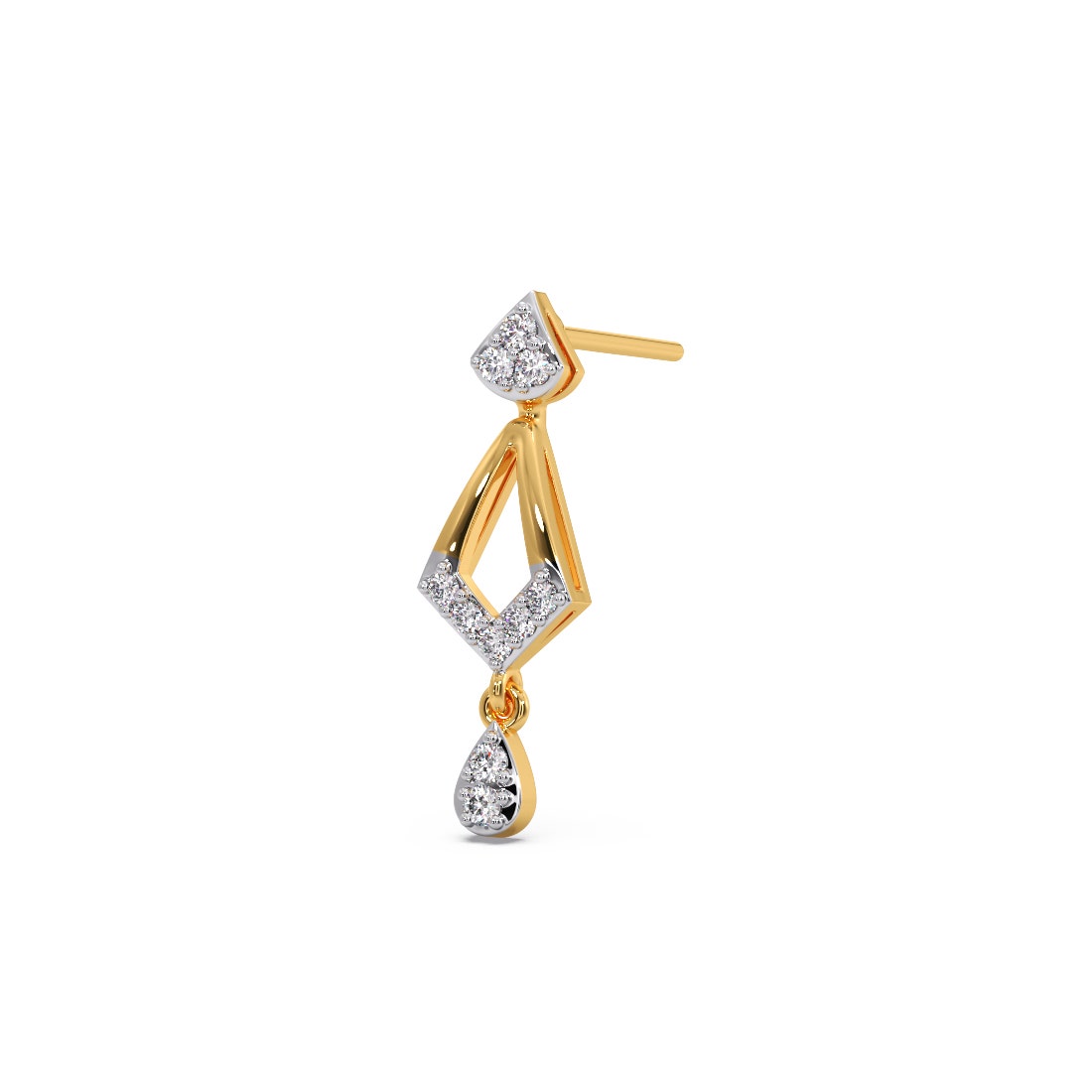 Subtle Art Diamond Dangle Earrings