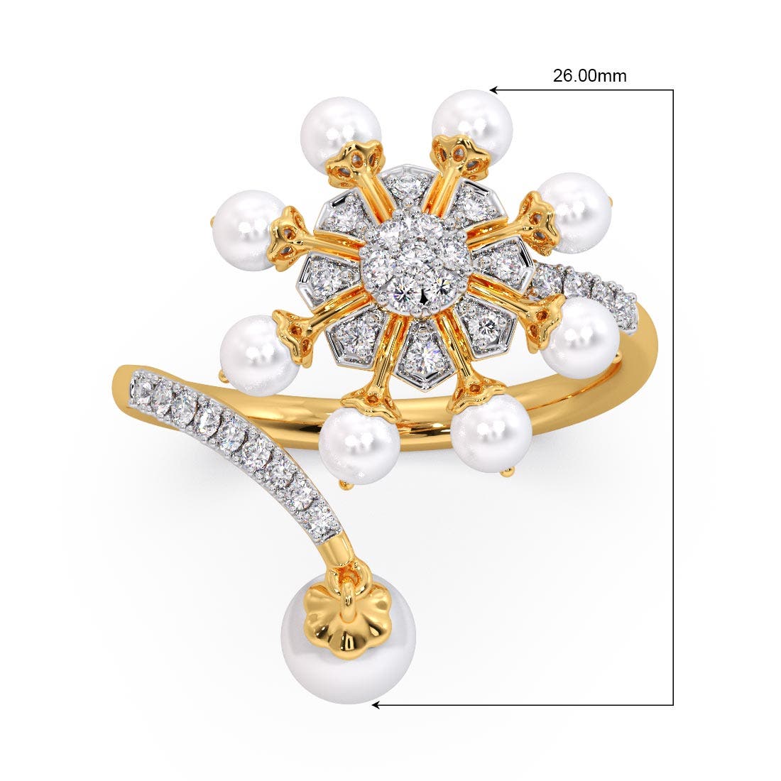 Kingdom of Past Pearl Diamond Ring