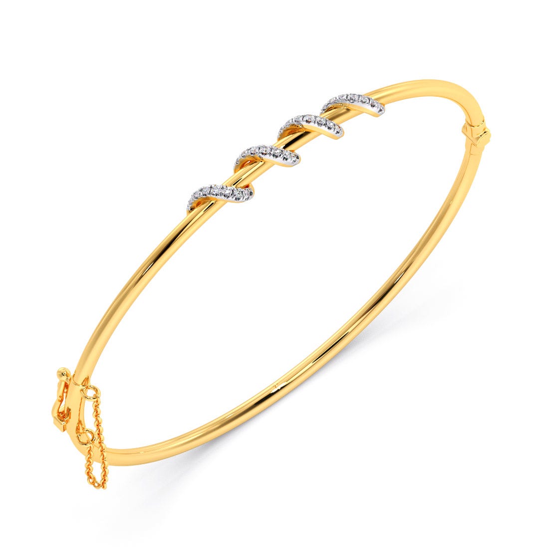 Tendril Diamond Oval Bracelet