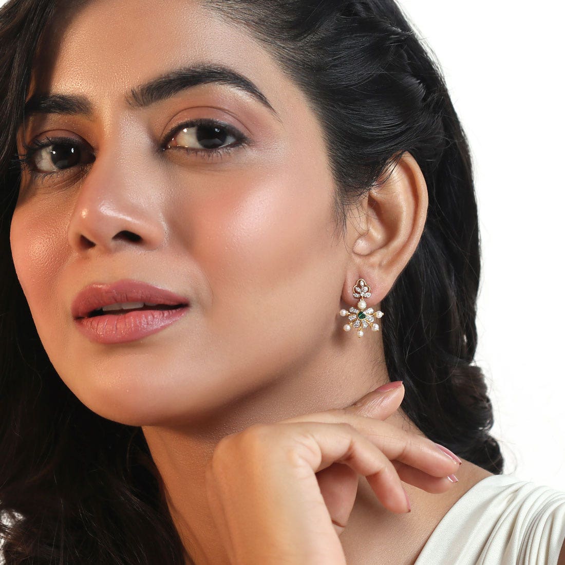 Imperial History Pearl Diamond Dangle Earrings
