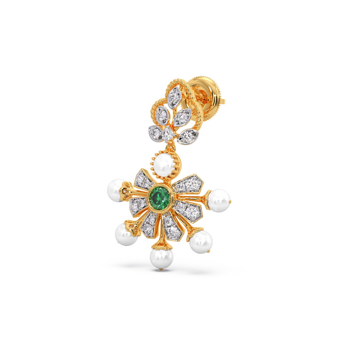 Imperial History Pearl Diamond Dangle Earrings