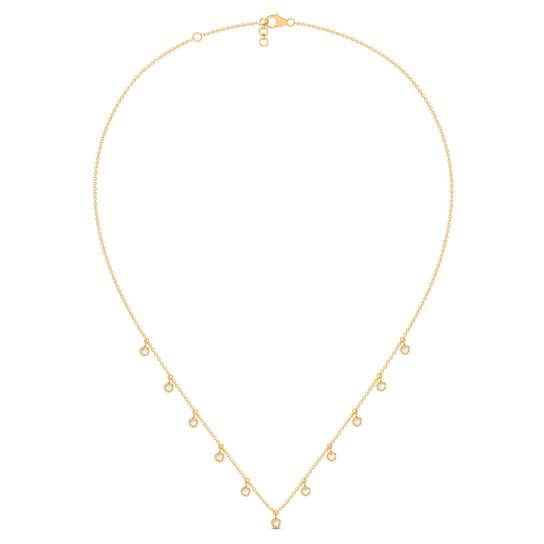 Effortless Grace Diamond Charm Necklace
