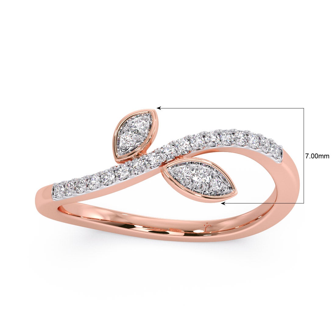 Leaf Triumph Diamond Ring