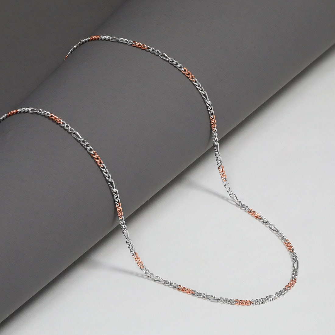 Rhyme N Rap Platinum And Rose Gold Chain