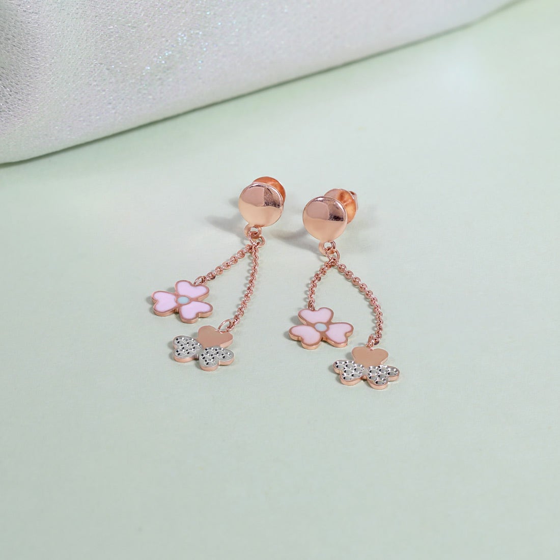 Flowers Of Paradise Gold Dangle Earrings