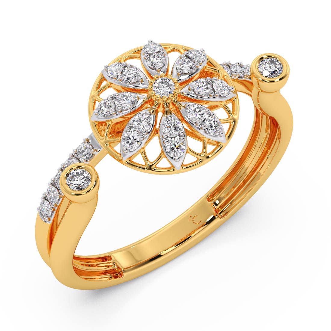 Candere by Kalyan Jewellers Twin Hearts 18kt Diamond Yellow Gold ring Price  in India - Buy Candere by Kalyan Jewellers Twin Hearts 18kt Diamond Yellow  Gold ring online at Flipkart.com