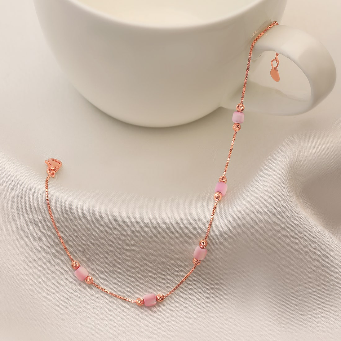 Hazel Gold And Gemstone Chain Bracelet