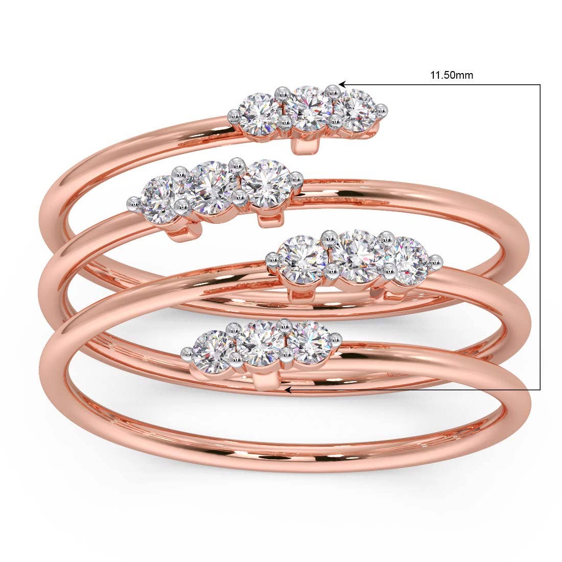 Sprial Diamond Ring
