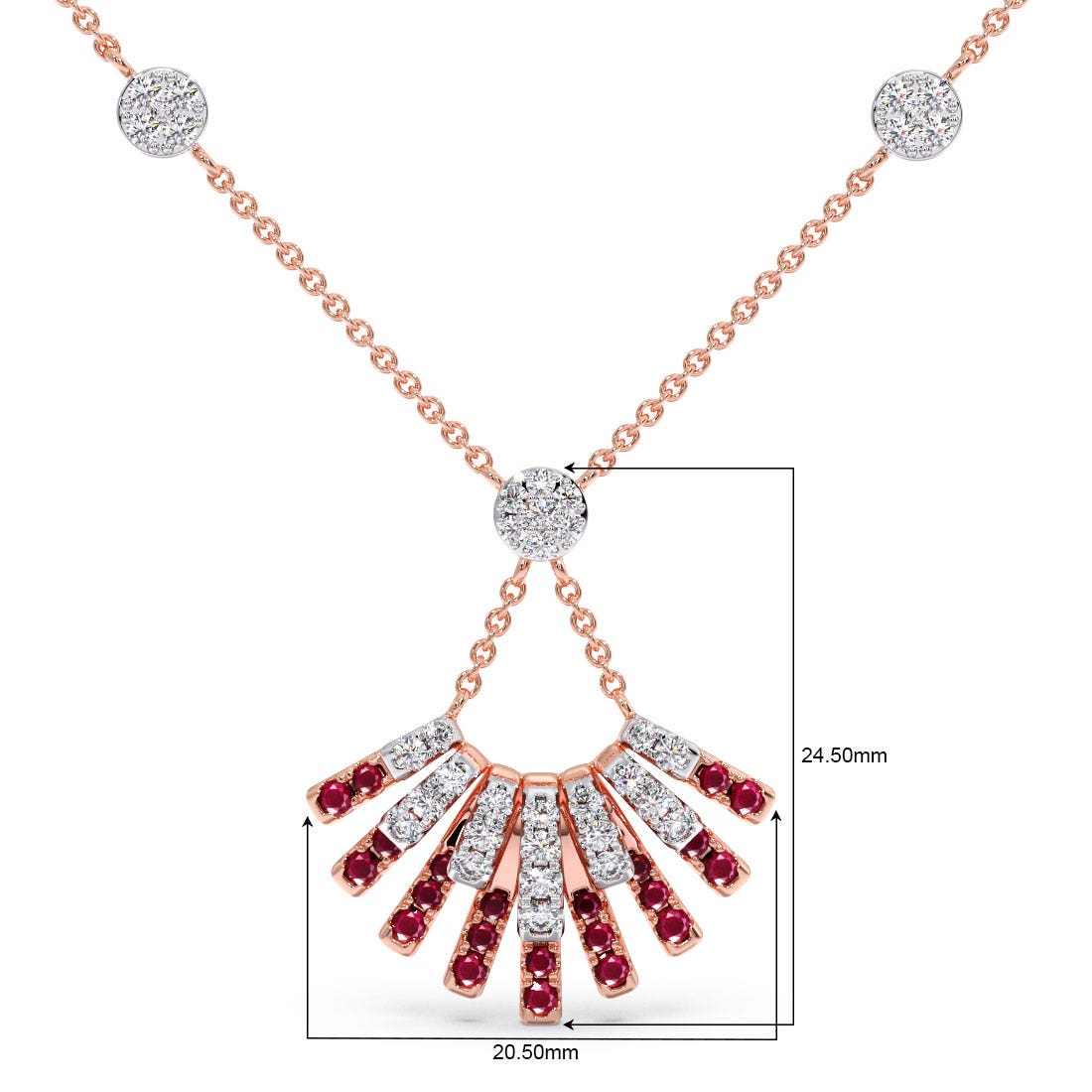 Pritha Diamond And Gemstone Lariat Necklace