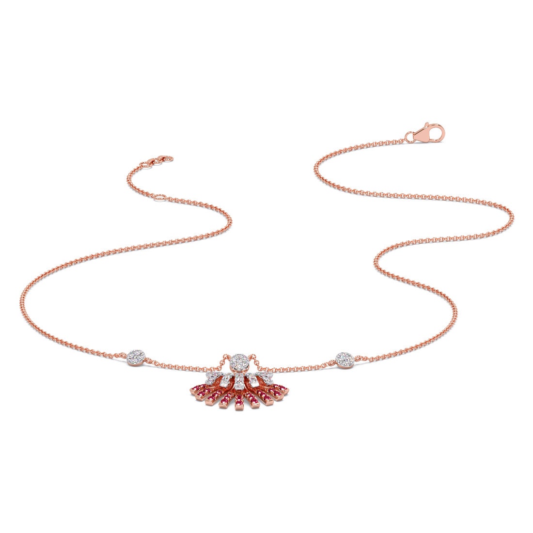Pritha Diamond And Gemstone Lariat Necklace