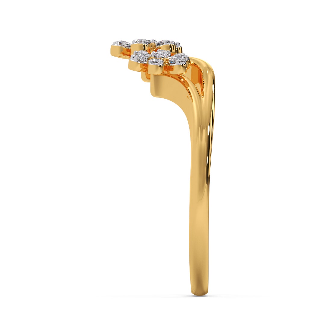 Dual Flower Diamond Ring
